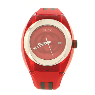 Gucci Sync Quartz Watch Stainless Steel with Plexiglass and Rubber 46
