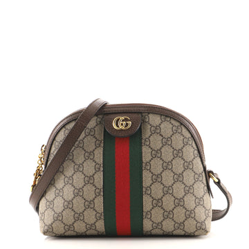 Gucci Ophidia Dome Shoulder Bag GG Coated Canvas Small