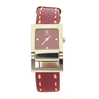 Fendi 5200L Quartz Watch Stainless Steel and Leather 23