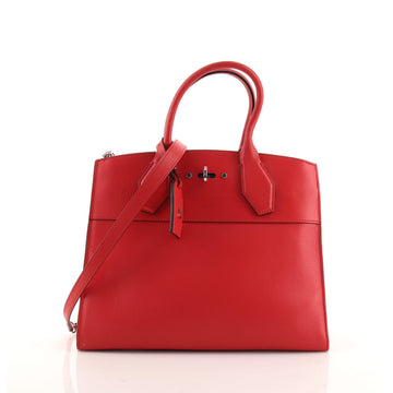 Louis Vuitton City Steamer Handbag Leather MM