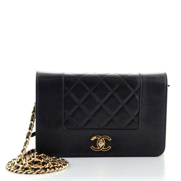 Chanel Mademoiselle Vintage Wallet on Chain Quilted Sheepskin