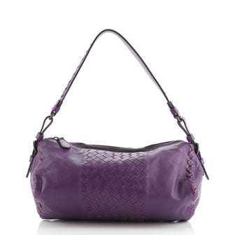 Bottega Veneta Zip Hobo Leather with Intrecciato Detail Small