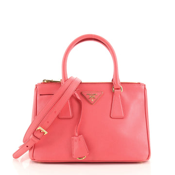 Prada Double Zip Lux Tote Saffiano Leather Mini