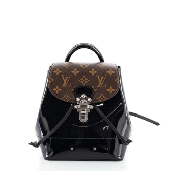 Louis Vuitton Hot Springs Backpack Vernis with Monogram Canvas Black 9003795