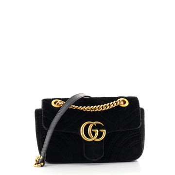 Gucci GG Marmont Flap Bag Matelasse Velvet Mini