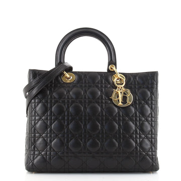 Christian Dior Lady Dior Bag Cannage Quilt Lambskin Large