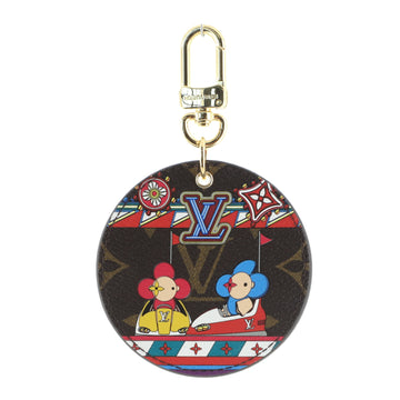 Louis Vuitton Round Illustre Keychain Limited Edition Vivienne Xmas Monogram Canvas
