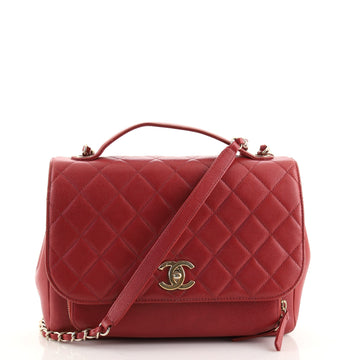 Chanel Business Affinity Flap Bag Quilted Caviar Large