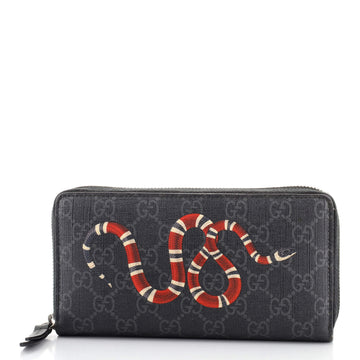 Gucci Zip Around Wallet Printed GG Coated Canvas