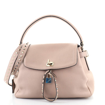 Valentino Twiny Convertible Top Handle Bag Leather Medium