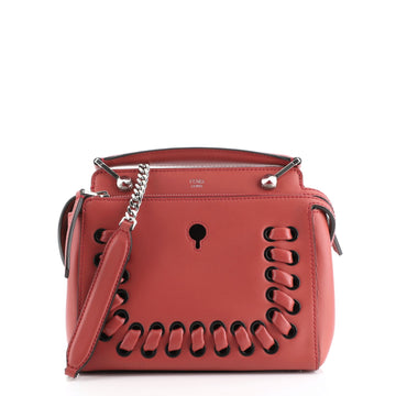 Fendi DotCom Convertible Satchel Whipstitch Leather Small