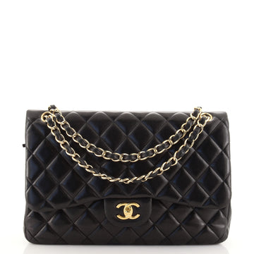Chanel Classic Double Flap Bag Quilted Lambskin Jumbo