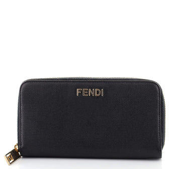 Fendi Zip Around Wallet Leather Long