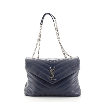 Saint Laurent LouLou Shoulder Bag Matelasse Chevron Leather Medium