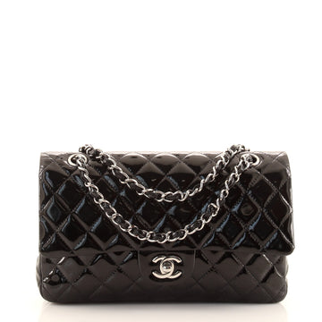 Chanel Classic Double Flap Bag Quilted Patent Medium