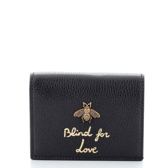 Gucci Animalier Flap Card Case Leather