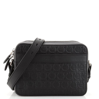 Salvatore Ferragamo Camera Crossbody Bag Gancini Embossed Leather Small