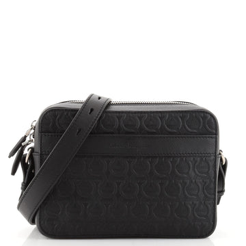 Salvatore Ferragamo Camera Crossbody Bag Gancini Embossed Leather Small