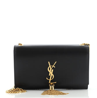 Saint Laurent Classic Monogram Tassel Crossbody Bag Leather Medium