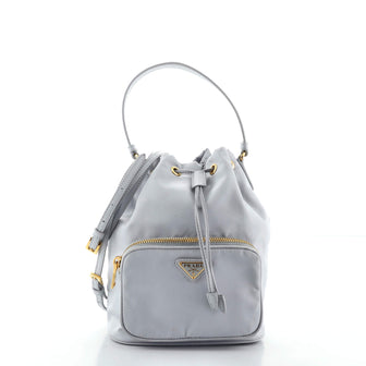 Prada Drawstring Bucket Bag Tessuto Small