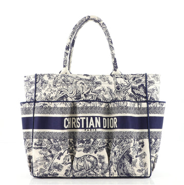Christian Dior Catherine Tote Embroidered Canvas