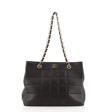 Chanel Vintage Chocolate Bar Tote Quilted Lambskin Medium