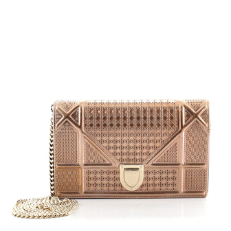 Christian Dior Diorama Flap Bag Cannage Embossed Calfskin Mini