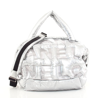 Chanel Doudoune Tote Embossed Nylon Large