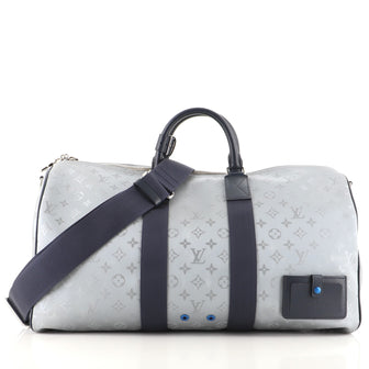 Louis Vuitton Keepall Bandouliere Bag Limited Edition Monogram Satellite Canvas 50