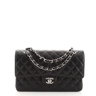 Chanel Classic Double Flap Bag Quilted Caviar Medium