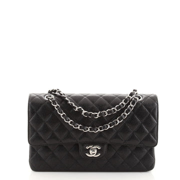 Chanel Classic Double Flap Bag Quilted Caviar Medium
