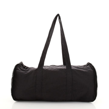 Bottega Veneta Packable Zip Duffle Bag Nylon with Intrecciato Nappa Large