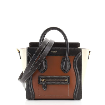 Celine Tricolor Luggage Bag Leather Nano
