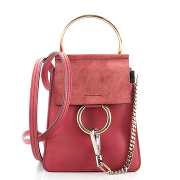 Chloe Faye Bracelet Crossbody Bag Leather and Suede Mini