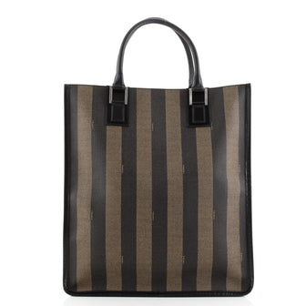 Fendi Pequin Tote Coated Canvas Large