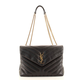 Saint Laurent LouLou Shoulder Bag Matelasse Chevron Leather Medium