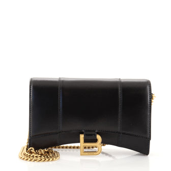 Balenciaga Hourglass Chain Crossbody Bag Leather