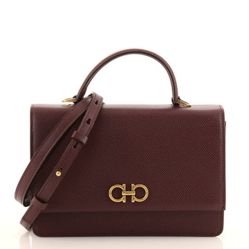 Salvatore Ferragamo Gancini Top Handle Crossbody Bag Leather Mini