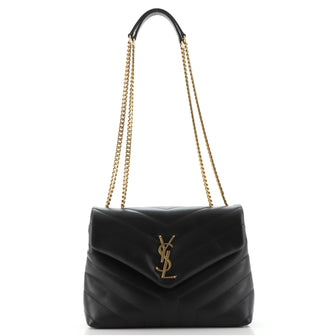 Saint Laurent LouLou Shoulder Bag Matelasse Chevron Leather Small