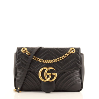 Gucci GG Marmont Flap Bag Matelasse Leather Medium