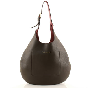 Burberry Front Pocket Hobo Leather