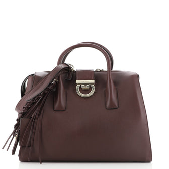 Salvatore Ferragamo Zip Lock Tote Leather