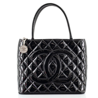 Chanel Medallion Tote Quilted Patent