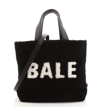 Balenciaga Logo Tote Shearling XS