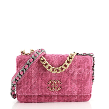 Chanel 19 Wallet on Chain Quilted Tweed