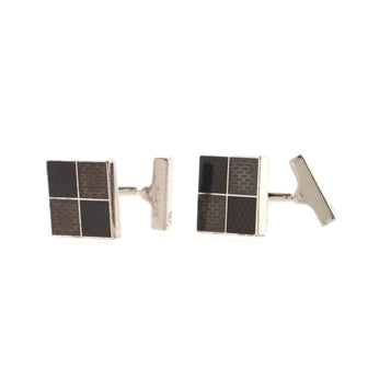 Louis Vuitton Damier 4 Square Cufflinks Sterling Silver