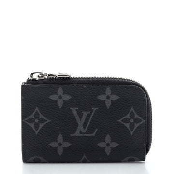 Louis Vuitton Zip Coin Purse Monogram Eclipse Canvas