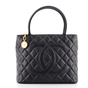 Chanel Medallion Tote Quilted Caviar