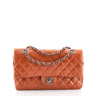 Chanel Classic Double Flap Bag Quilted Patent Medium