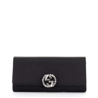 Gucci GG Broadway Clutch Satin with Crystals